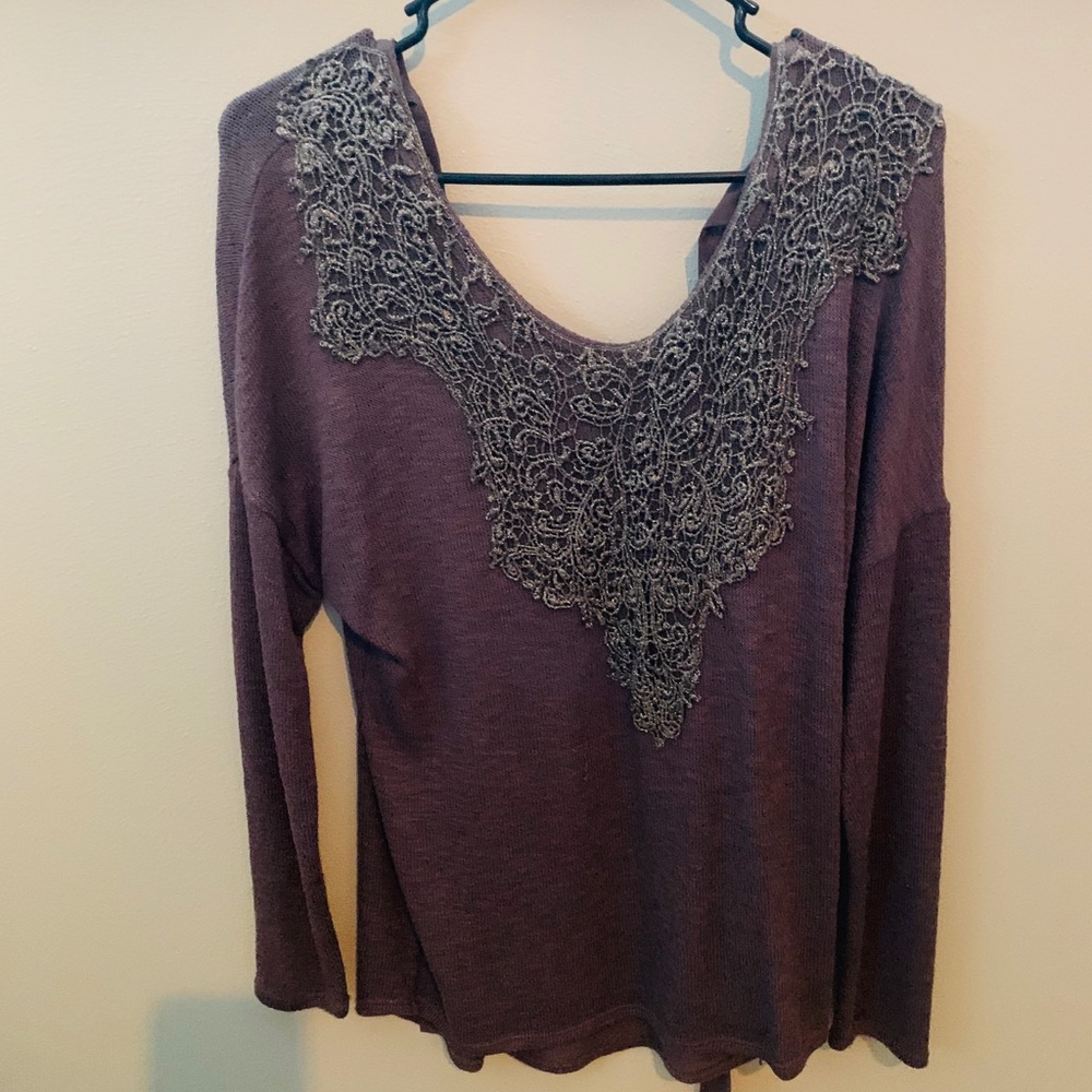 Purple Lace Daytrip sweater